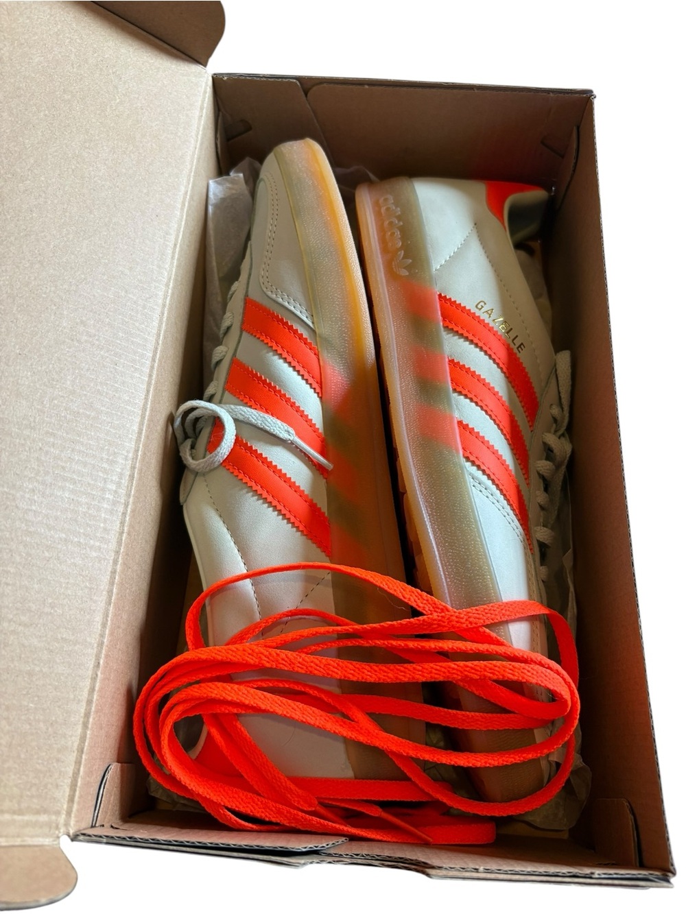 Adidas Gazelle Indoor Linen Green Solar Orange Women’s Size 12 NIB